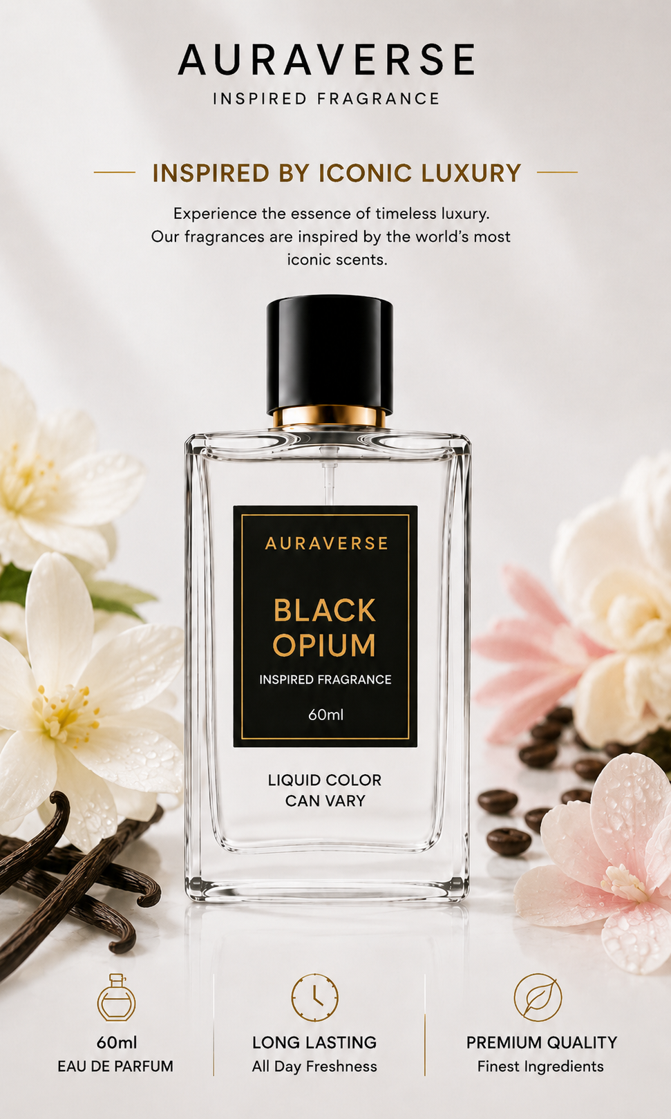Auraverse Inspired Fragrance – Black Opium (60ml)
