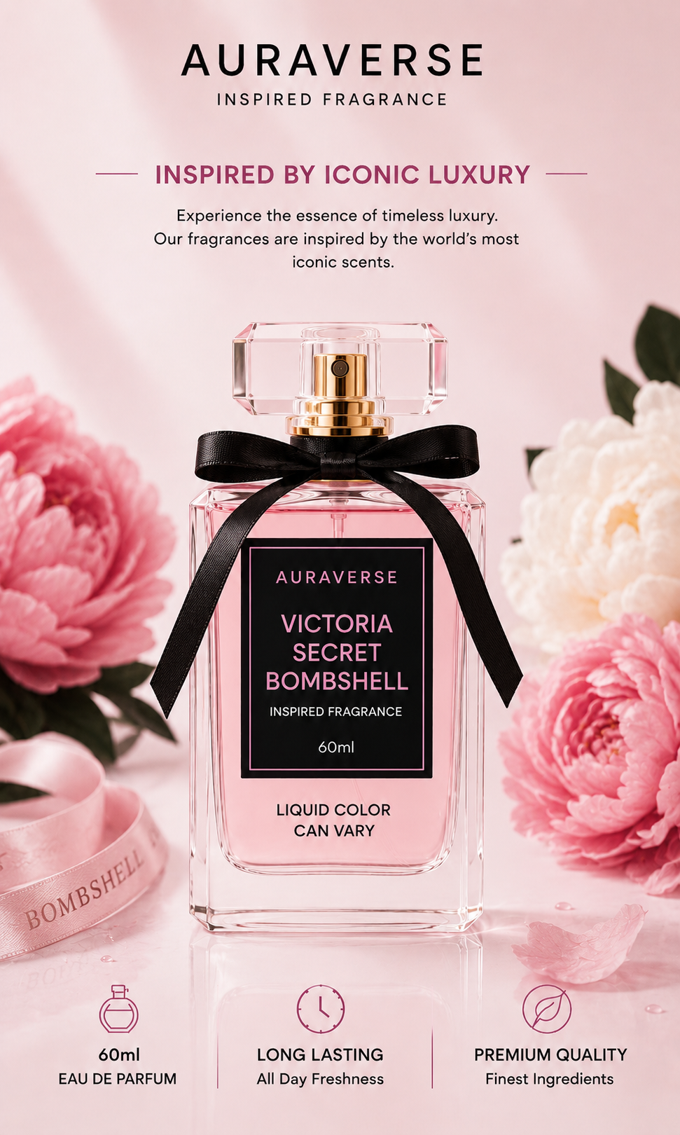 Auraverse Inspired Fragrance – Victoria Secret Bombshell (60ml)