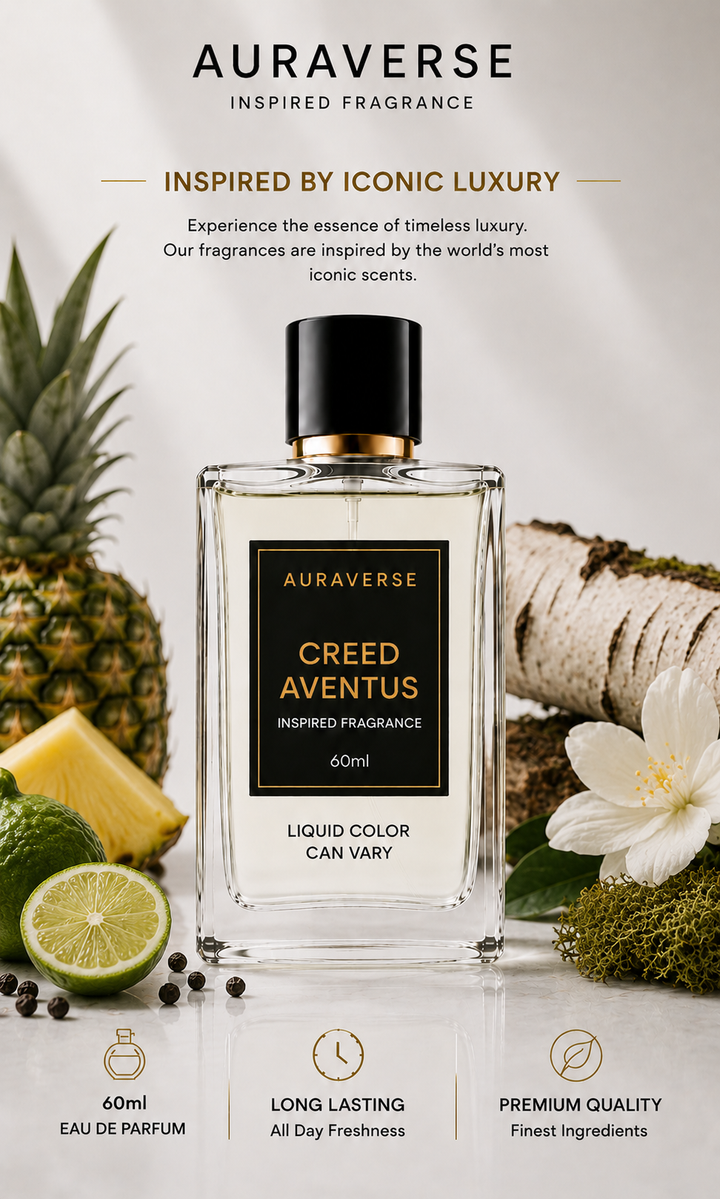 Auraverse Inspired Fragrance – Creed Aventus (60ml)