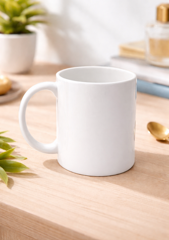 Auraverse Classic White Mug- 300 ml