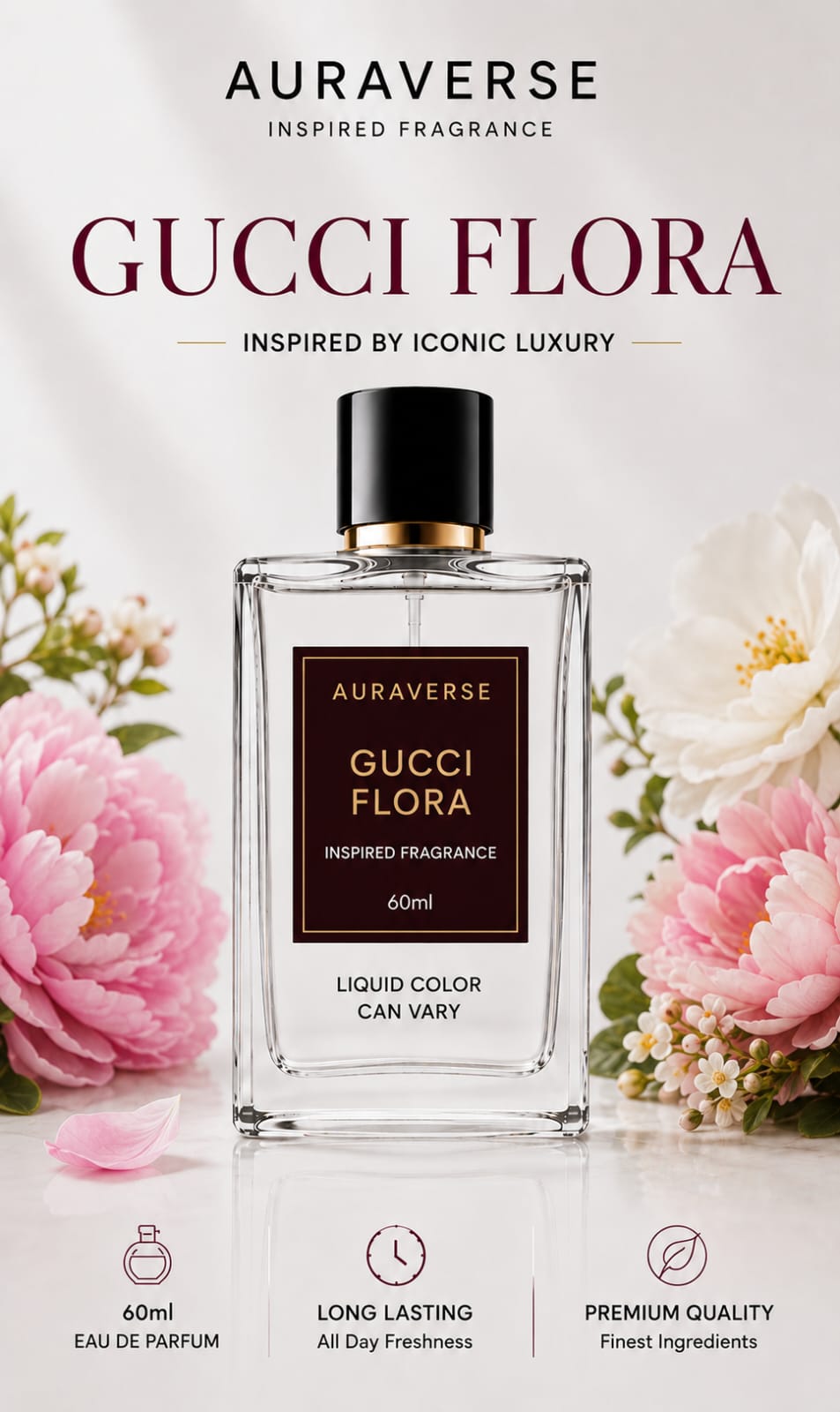 Auraverse Inspired Fragrance – Floral Bloom (60ml)