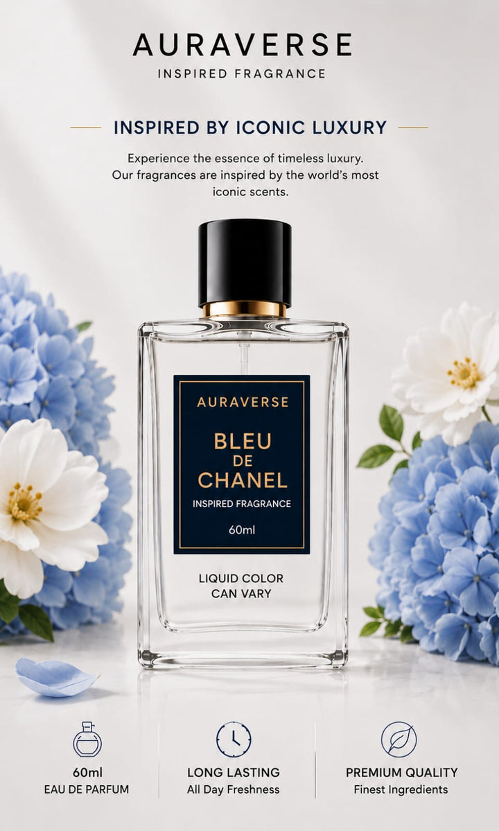 Auraverse Inspired Fragrance – Bleu de Chanel (60ml)
